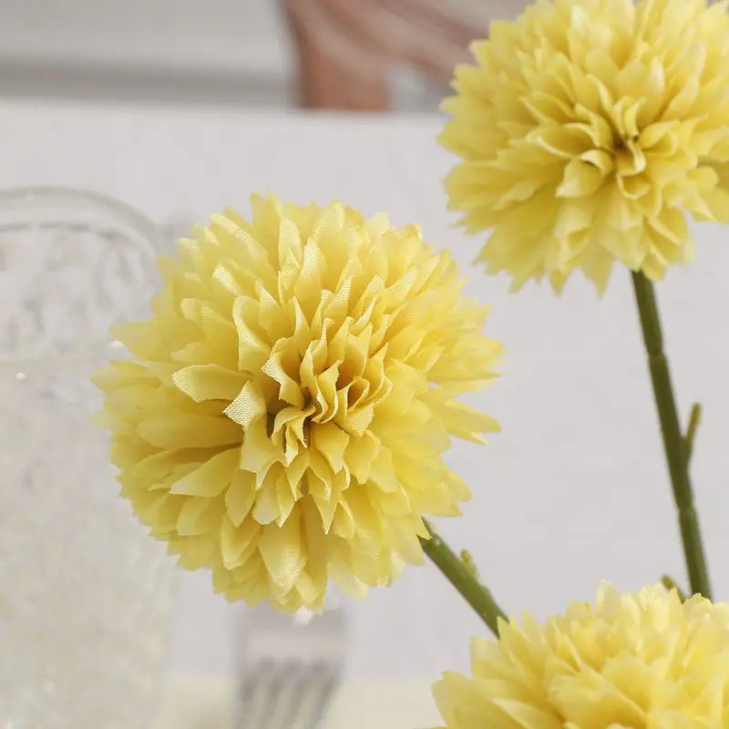 artificial dandelion & hydrangea flower bouquet 5pcs non-woven fabrics for home vase decor, garden, party, wedding centrepiece, bridal, christmas ornament