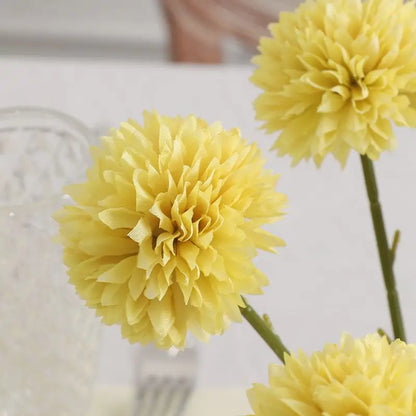 Artificial Dandelion & Hydrangea Flower Bouquet 5pcs Non-Woven Fabrics for Home Vase Decor, Garden, Party, Wedding Centrepiece, Bridal, Christmas Ornament