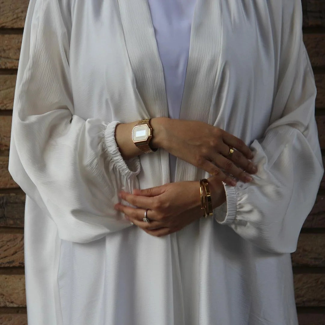 prayer clothes women satin cardigan robe islamic long-sleeved dress 2024 - modest fashion, comfortable fit, ideal for daily wear and special occasions