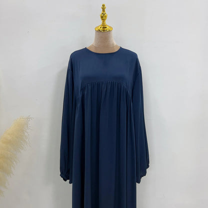 Modest Loose Muslim Dress Abaya Eid Ramadan Elegant With Pocket for Women, Comfortable Fit, Stylish Design, Perfect for Prayer and Daily Wear, Various Colors Available