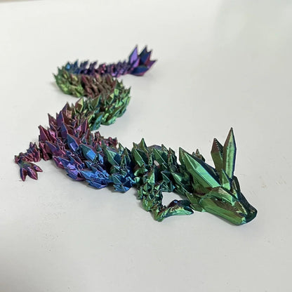 3D Printed Antistress Dragon Fidget Toy Rotatable Articulated 30cm Colors
