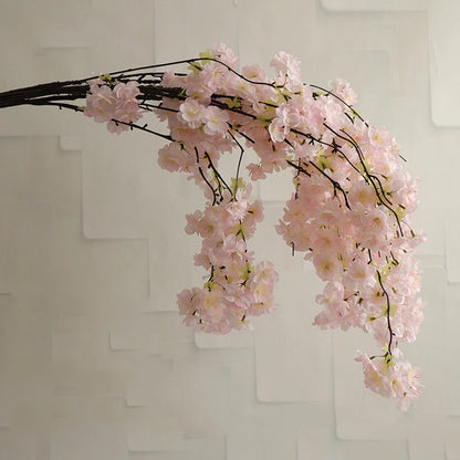 Artificial Cherry Blossom Branch, 80CM, Silk Cloth Flowers for Weddings, Birthdays, Parties, Home and Office Decoration, Indoor Flower Arrangement Accessory