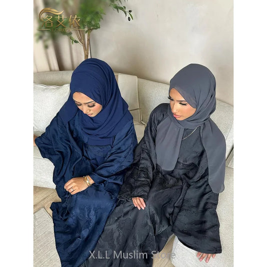 Women's Abayas 2024 Eid Ramadan Luxury Caftan Long Dresses Muslim Kaftan Robe for Special Occasions and Everyday Elegance