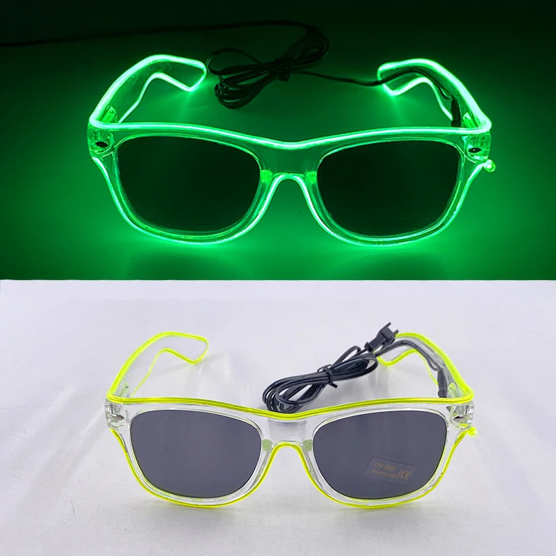 funny light up glasses luminous led mosaic glasses for men and women - halloween party supplies, glowing neon gafas for festive celebrations