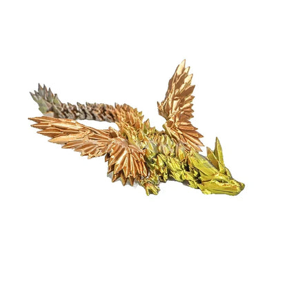 1 PC 3D Printed Dragon Crystal Flying Dragon Wing Movable Ornament 20cm/45cm