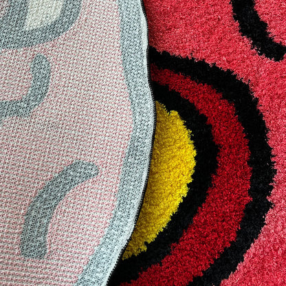 B0C4X34P2K LAKEA Cherry Bomb Rug Pink Handmade Tufted Carpet Room Decor