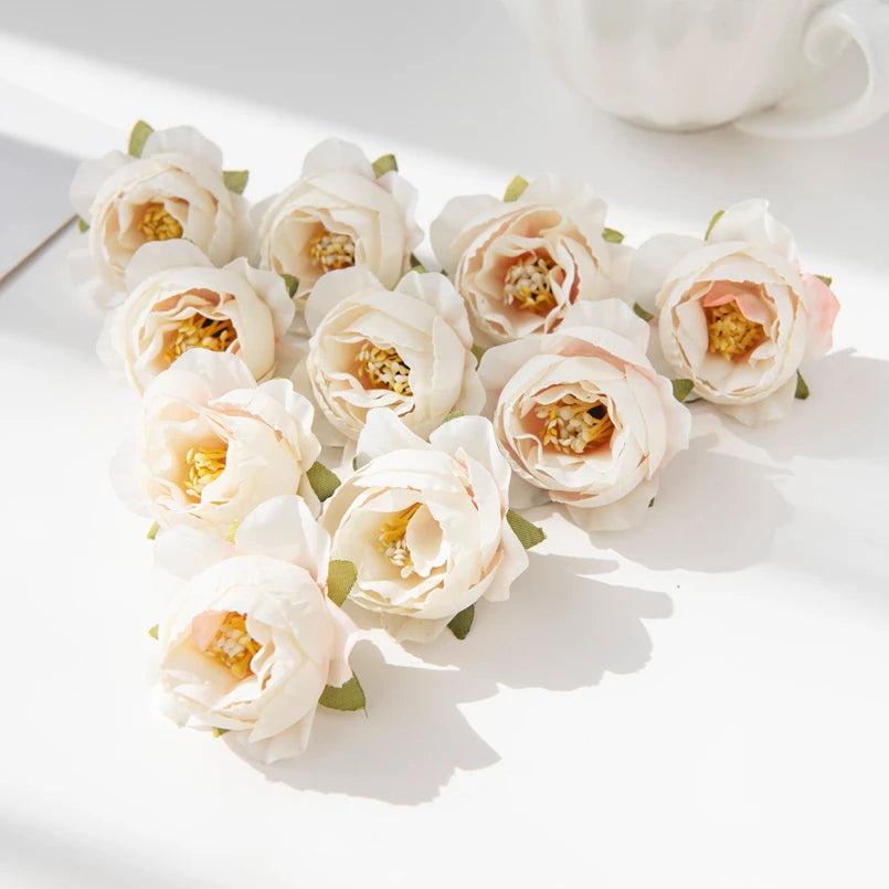 artificial silk peony flower heads 40/80pcs for diy wedding decor, home vase arrangement, bridal wreaths, party centrepieces, baby shower, indoor decorations