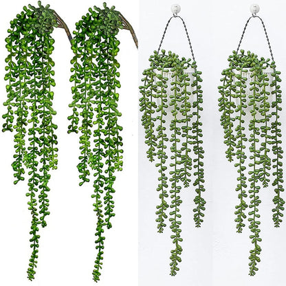 Artificial Eucalyptus Vine Hanging Plant Silk Greenery for Home Indoor Wall Decor, Shelf Decoration, Potted Mandala Style, Ideal for Anniversary, Exhibition Display