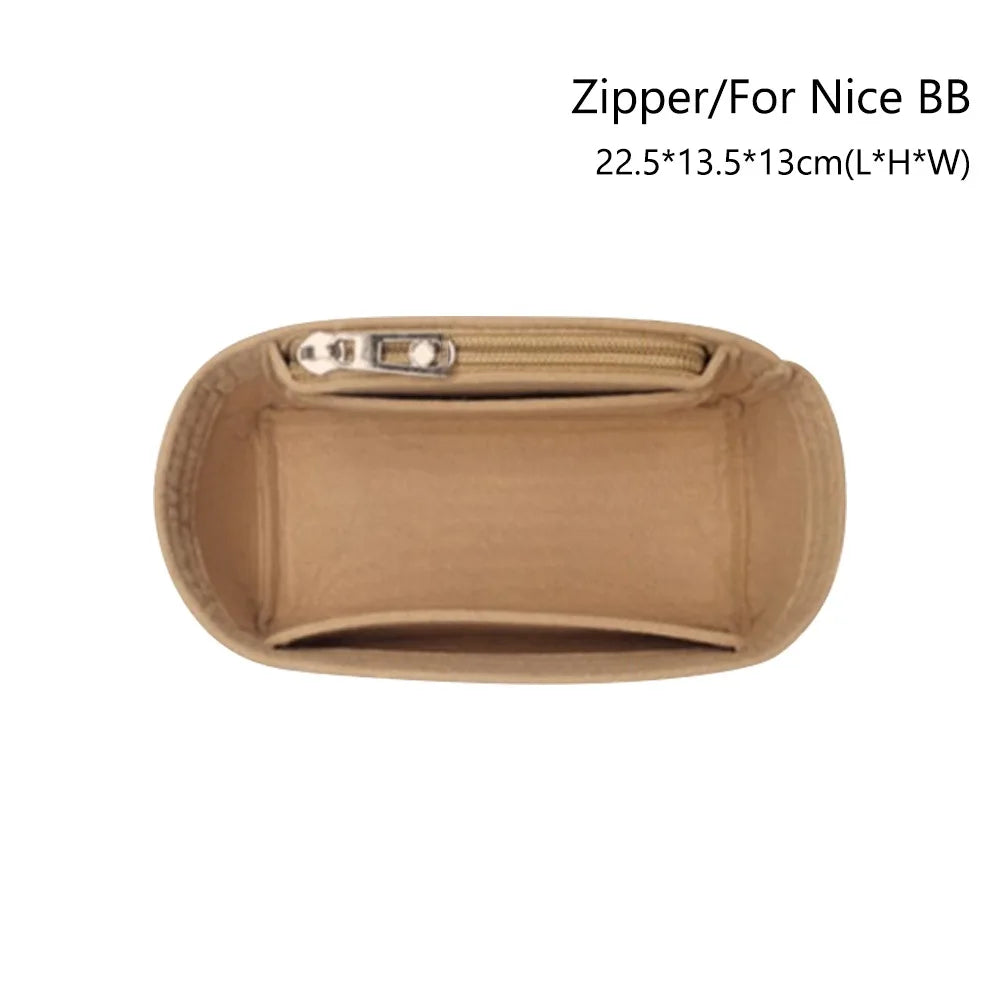 soft pouch organizer felt insert bag inner bag handbag insert bag purse linerfor longchamp le pliage backpack bag