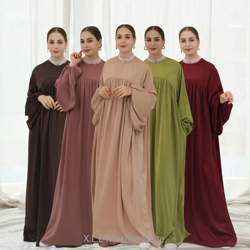 modest loose muslim dress abaya eid ramadan elegant with pocket for women, comfortable fit, stylish design, perfect for prayer and daily wear, various colors available