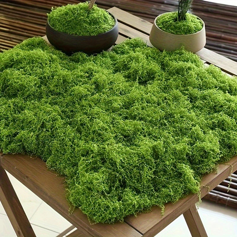 artificial green moss for diy crafts | faux silk moss for home decor, garden landscaping, outdoor displays | realistic grass look for creative projects | single piece