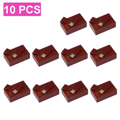 Wooden USB Flash Drive 128GB, 64GB, 32GB Memory Stick - Customisable Logo, Waterproof, Shatterproof - Ideal for Photography, Wedding, Business Gifts, Creative Use