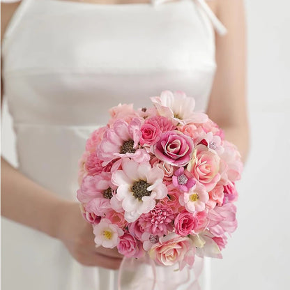 50Pcs Mini Silk Artificial Daisy Peony Rose Flower Heads for Home Decor, Wedding, Craft, Wreaths, Party, DIY Projects, Indoor Decorations, Gifts