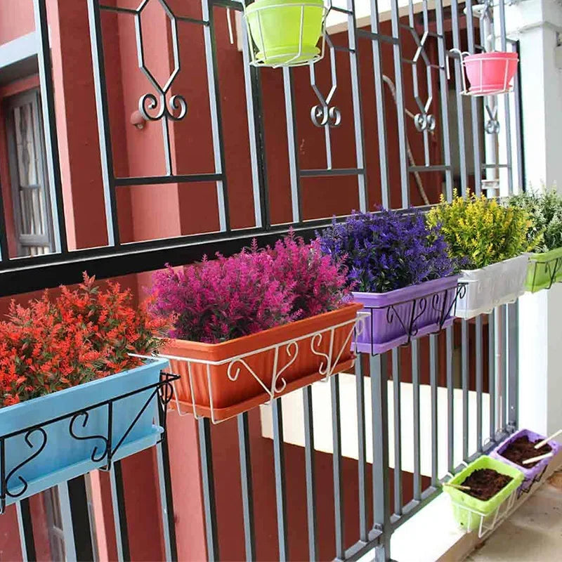 5pcs artificial lavender branches, plastic flowers for home, garden, wedding and bridal shower decorations, indoor desktop and outdoor use