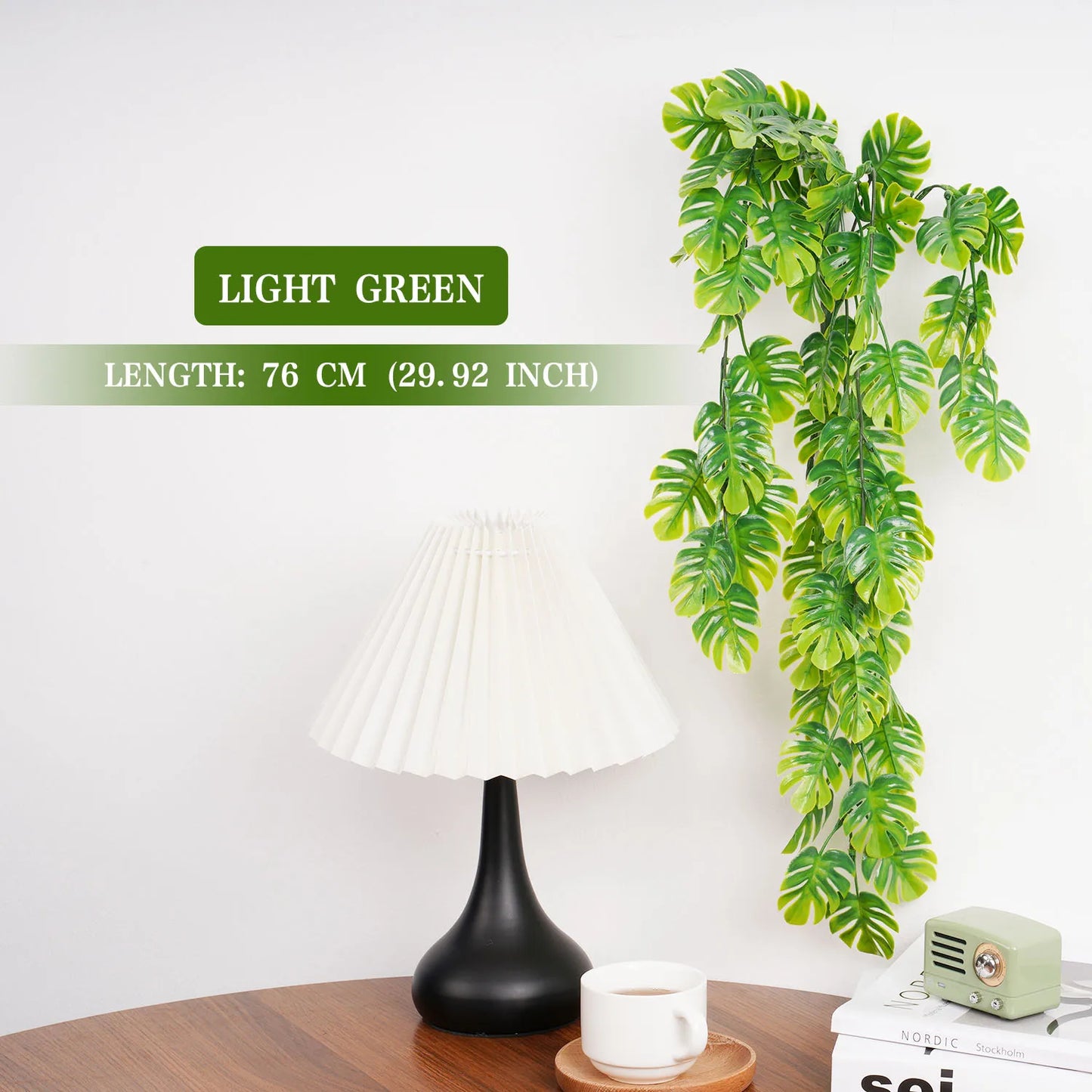 artificial 79cm hanging vine plant for home and garden decor, plastic persian fern and turtle leaf for wedding, party, balcony, and exhibition use