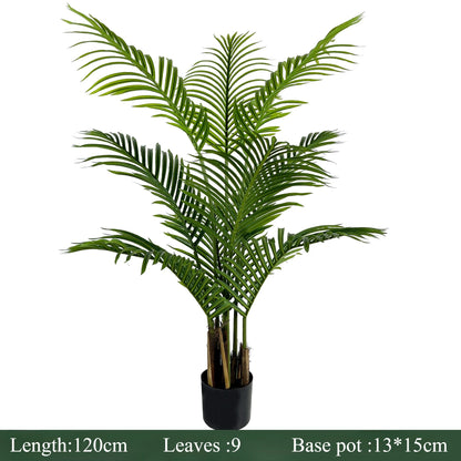 Artificial Palm Tree 90/120cm, Plastic 9-Leaf Tropical Plant for Indoor Floor, Garden, Exhibition Display, Home Bonsai Decoration, Realistic Scattered Tail Design