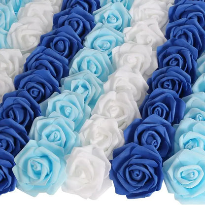Artificial Rose Flower Heads 7CM | Wedding Party Home Decor | Garden DIY Crafts | 10/20/50 Pack | Anniversary Birthday Housewarming Event Decoration