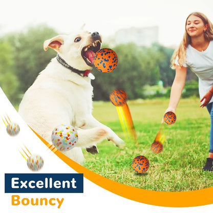 Rubber Dog Chew Toy Ball - Bite Resistant, Durable, Non-Toxic Molar Teething Aid, Ideal for Medium and Large Dogs, Interactive Play, Safe for Indoor and Outdoor Fun