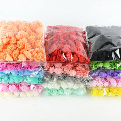 Artificial Foam Rose Flowers, 100/300Pcs 3cm, DIY Craft Supplies for Wedding, Valentine's Day, Bridal Shower, Home Decor, Indoor Floral Arrangements