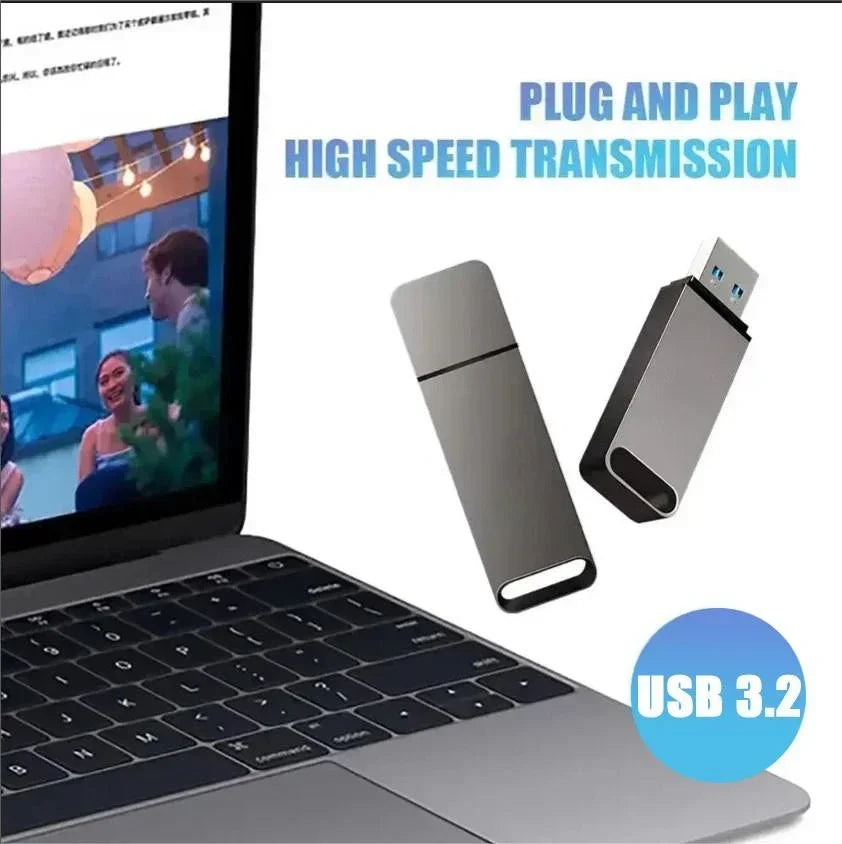 16tb usb3.2 flash drive, otg portable storage device, metal body, high speed transfer, waterproof memory stick, compatible with type-c and computers