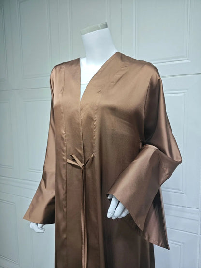 Ramadan Decoration 2024 Muslim Girl Army Green Abaya Robe Islamic Gift Elegant Prayer Dress for Special Occasions and Everyday Wear