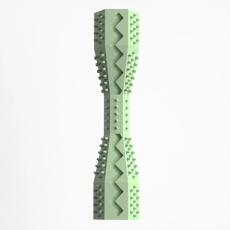 durable hexagonal dog chew toy stick for teeth cleaning, interactive pet chew, bite-resistant, suitable for all dog sizes, promotes healthy gums and exercise