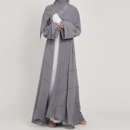 Dubai 2024 Luxury Opened Kimono Abaya Long Loose Dress Prayer Garment for Women - Elegant Party Kaftan, Modest Islamic Fashion, Spring Summer Wear, Sizes S-XXL
