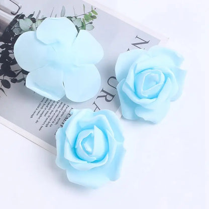 Artificial Rose Flower Heads 7CM | Wedding Party Home Decor | Garden DIY Crafts | 10/20/50 Pack | Anniversary Birthday Housewarming Event Decoration