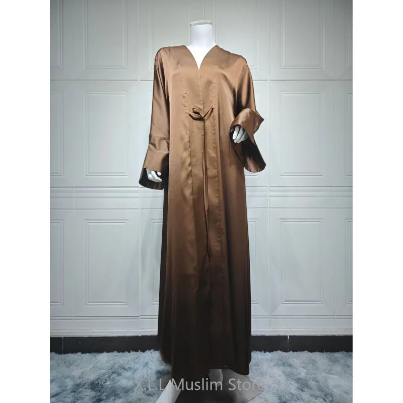 ramadan decoration 2024 muslim girl army green abaya robe islamic gift elegant prayer dress for special occasions and everyday wear