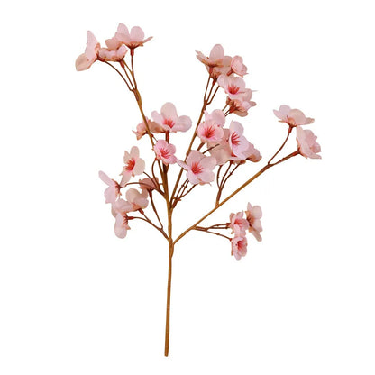 Artificial Silk Cherry Blossom Flower Branches 41cm - Pink Decorative Faux Floral Arrangement for Home, Party, Wedding, Anniversary, Baby Shower, Indoor Decor Use