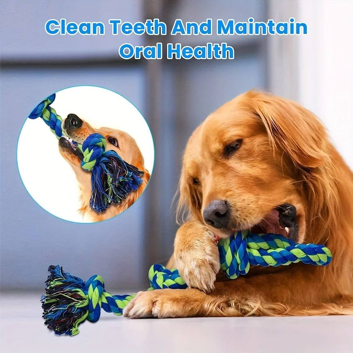 tough linen knot dog chew toys, durable rope for medium & large dogs, safe teething, interactive tug of war play, non-toxic, heavy-duty chewing solution