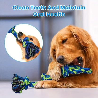 Tough Linen Knot Dog Chew Toys, Durable Rope for Medium & Large Dogs, Safe Teething, Interactive Tug of War Play, Non-Toxic, Heavy-Duty Chewing Solution