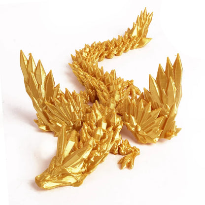 3D Printing Dragon Ornaments Sculpture Flexible Articulated Figurines Toys