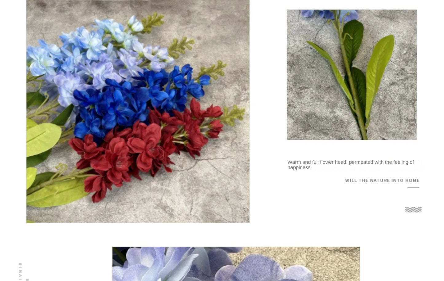 artificial hyacinth floral branch - violet pp material for home decoration, wedding, anniversary, birthday, bridal shower, indoor use, non-toxic, realistic look