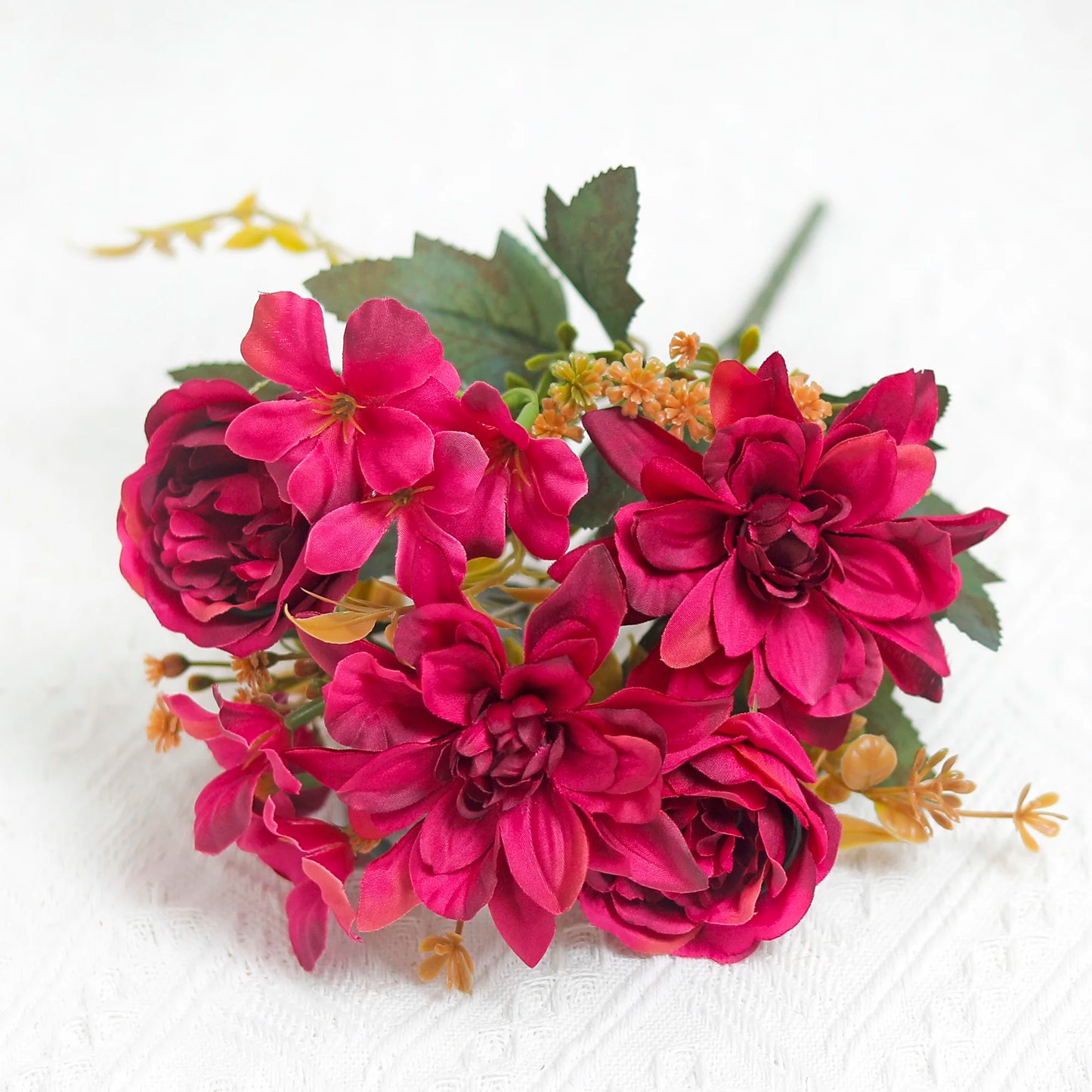 silk peony faux flower bouquet for home decor, wedding, bridal shower, party; high-quality artificial floral arrangement for indoor use, gift idea