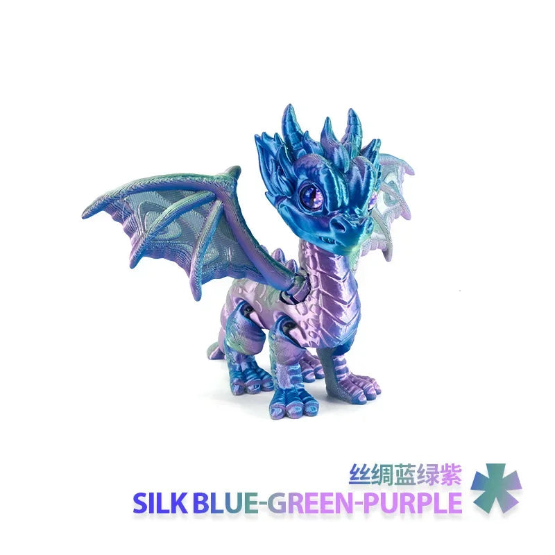 3d dragon rotatable articulated dragon kid gifts realistic statue decor