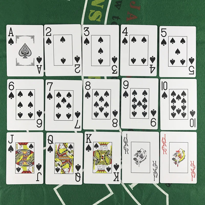 2 pcs/set waterproof plastic poker playing cards 2.48x3.46 inch scrub cards for texas hold'em and baccarat game nights, durable and easy to handle playing cards