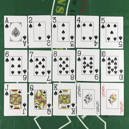 2 PCS/Set Waterproof Plastic Poker Playing Cards 2.48x3.46 Inch Scrub Cards for Texas Hold'em and Baccarat Game Nights, Durable and Easy to Handle Playing Cards