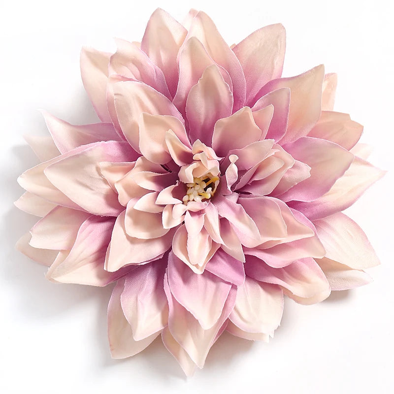 artificial dahlia & chrysanthemum flower heads, 5/10pcs, 15cm, silk diy home decor, bridal bouquet accessories, party, anniversary, indoor decoration