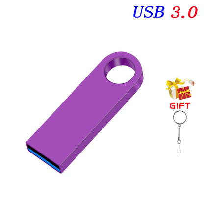 USB 3.0 High Speed Metal Flash Drive 128GB 64GB 32GB 16GB Portable Memory Stick Key Chain for Data Storage and Backup