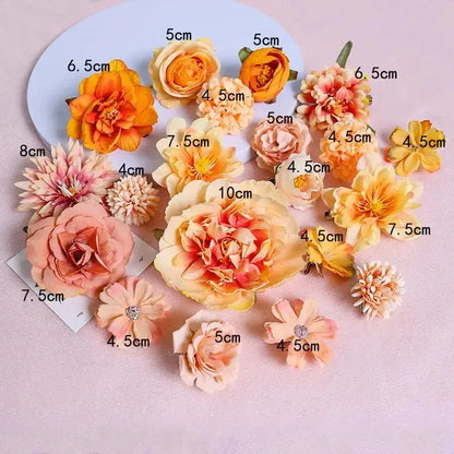 Artificial Silk Rose Flowers, 3/21 Pcs, Mixed Colours, Home and Wedding Decor, Anniversary, Baby Shower, Birthday, DIY Crafts, Decorative Bouquets, Indoor Use