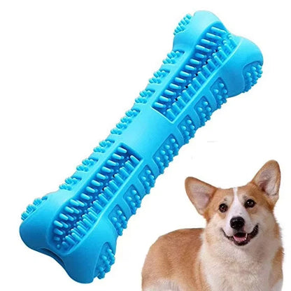 Soft Rubber Dog Toothbrush Chew Toy, 360° Cleaning for Small Dogs, Safe and Durable Dental Care Aid, Non-Toxic Rubber, Anxiety Relief, Indoor Outdoor Use