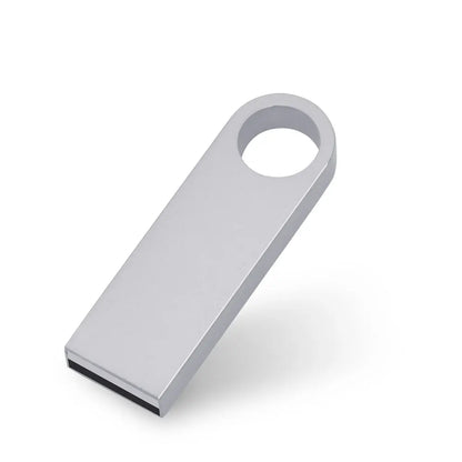 Waterproof Metal USB Flash Drive Memory Stick 64GB 32GB 16GB 8GB 4GB, Portable USB 2.0 Pen Drive, High-Speed Data Transfer, Stylish Silver Design for PC and Laptop