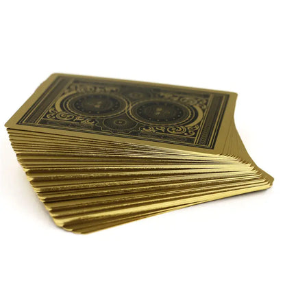 24K Gold Silver PVC Full Plastic Playing Cards Waterproof Durable Poker Set for Game Nights, Parties, and Magic Tricks - Premium Quality, Lightweight and Easy to Shuffle