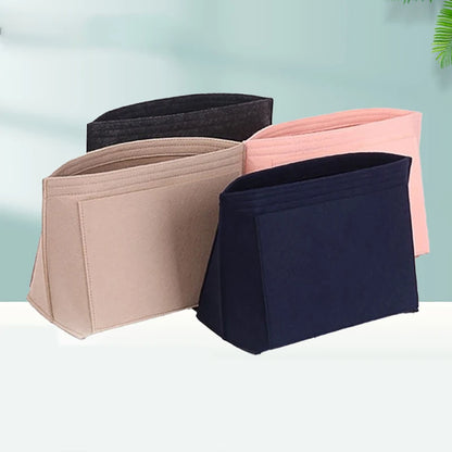 B0C39R3D12 Make up Organizer Felt Insert Bag for Women Handbag Travel Inner Purse Portable Cosmetic Bags fit Various Brand Bags