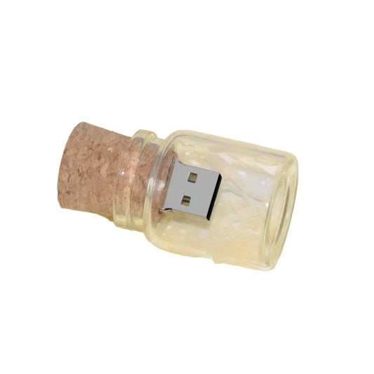10PCS/LOT Drift Bottle USB Flash Drive 128GB 64GB Pendrive Glass Cork Memory Stick 32GB Custom LOGO Creative Gifts Unique Design USB Stick