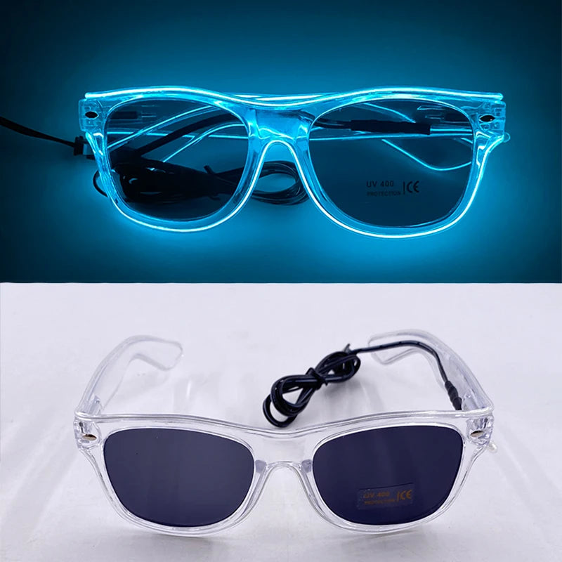 funny light up glasses luminous led mosaic glasses for men and women - halloween party supplies, glowing neon gafas for festive celebrations