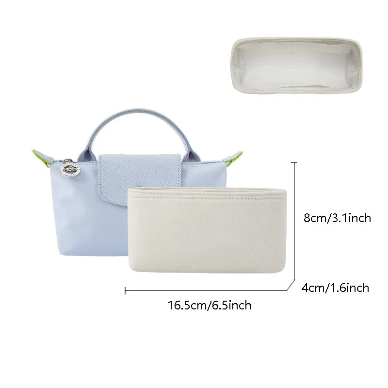 bag organizer for longchamp mini bag storage bag the liner bag felt flannel purse insert handbag liner bag