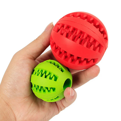 Durable Rubber Dog Chew Ball Toy | Interactive Elastic Ball for Teeth Cleaning | Pet Fetch Play | Ideal for Aggressive Chewers | Safe, Non-Toxic Material