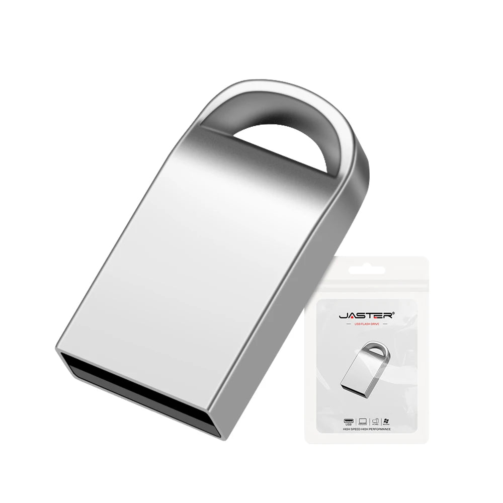 mini metal usb flash drive 64gb 32gb waterproof high-speed stick for business, photography, and wedding gifts - usb 2.0 u disk in black and silver